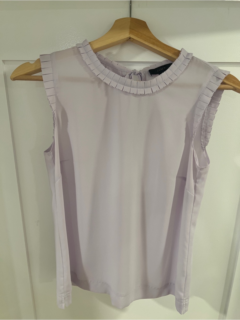J.Crew Pleated Trim Top - Light Lavender